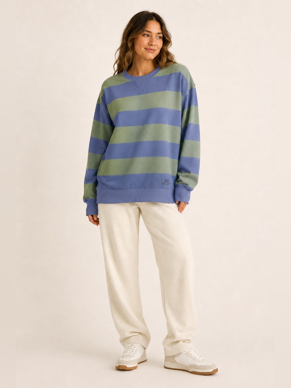 Vintage Lauren Ralph Lauren y2k striped oversized rugby shirt